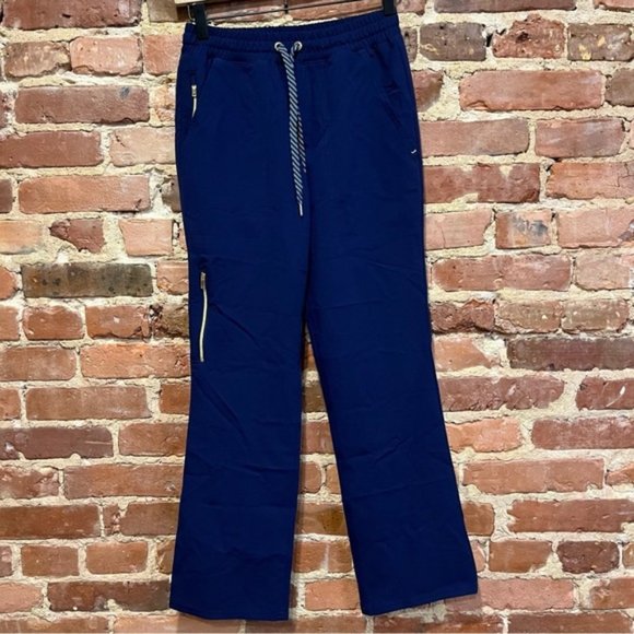 NEW Jaanuu Women's Gold Zip Flare Pant Navy XXSP J95148 - Picture 1 of 8